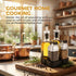 5 Set Set Jucoan PCS Oil Vinegar Dispenser Bottles with Caddy Stand, Tabletop Glass Salt Pepper Shaker Olive Oil