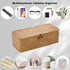Sumnacon Small Woven Basket for Shelf, Seagrass Storage Basket with Lid for Toiletry, Rectangular, Caramel