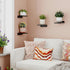 5x5 Inches (Set 4, Fixwal Wall Shelves, Small Floating Shelf, Rustic Wood Wall Mounted Shelves for Bedroom, Living