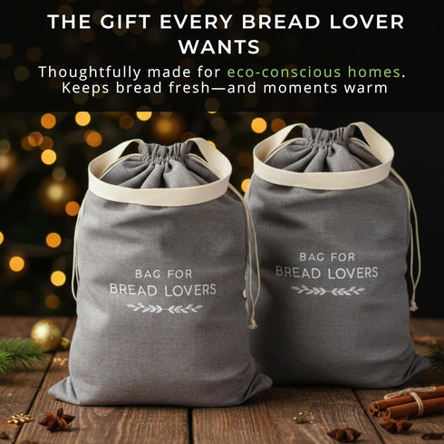 Store 2 Pack Linen Bread Bags for Homemade Bread XXL Reusable Sourdough Bread Storage Bags, Keep Bread Fresh Longer