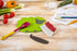 Kuhn Rikon Kinderkitchen Kids Cutting Set, 2 Pieces, Green/Black/Red | Sheep Cutting Board & Cat Knife