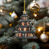 NGHYANNA 4 Inch NGHYANA Wooden Christmas Tree Ornament with Bookshelf Design Hanging Decoration