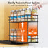 Mystozer 4.33" Wx10.43 Dx8.66 1 2 Pull Out Spice Rack Organizer for Cabinet, Slide Out Spice Racks, Easy to Install, H