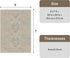 5x7 GENIMO Washable Area Rug, Non-Slip Vintage Boho Floral Carpet, Soft Low-Pile Thin Bedroom Rug for Living Room