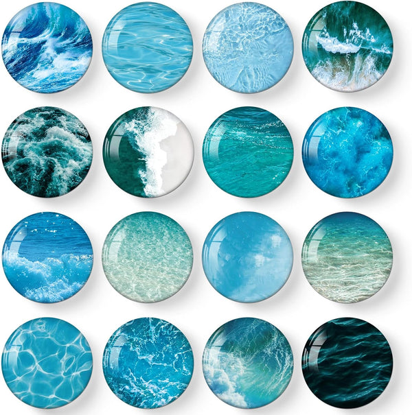 MORCART 16PCS Fridge Magnets, Ocean Magnets Decoration for Refrigerator, Locker, Whiteboard, Cute for Classroom Office