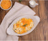 HIC Kitchen Oval Au Gratin Baking Dish Set - Fine White Porcelain, 10-Inch, Set of 4