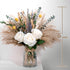 RoseTalk Faux Flower Arrangement with Vase, Center Pieces Decoration for Table, Pampas Grass Floral Dcor, Thanksgiving