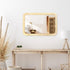 30'' 20" PERFNIQUE Rattan Mirror, x Rectangle Boho Bathroom Mirror, Decorative Wall Nursery Decor, Rustic Farmhouse