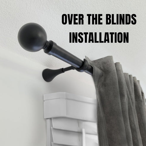 Heavy Duty Curtain Rod Brackets for Wall, 6 inch Extra Long Holder for Heavy Curtains, for 3/4 to 1 inch Rods, Set of