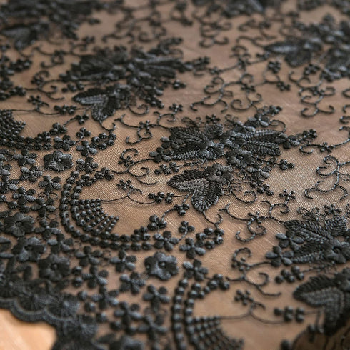 Insparkle Living 16x60 inches Floral Lace Table Runner, - Embroidered Runner for End Tables, Coffee Tables, Buffets