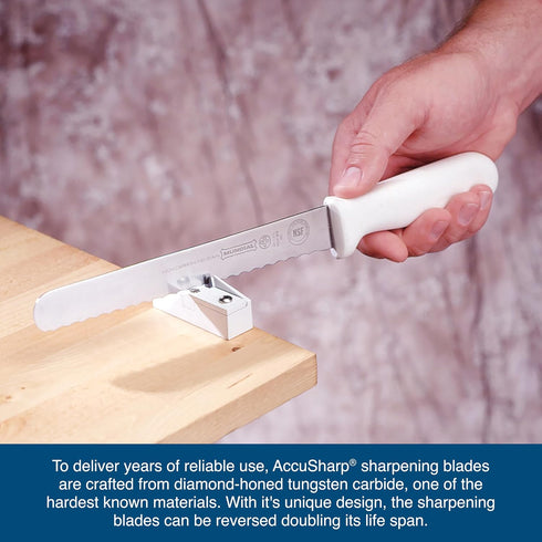 AccuSharp Knife Sharpening Tool, Diamond-Honed Tungsten Carbide Blade Sharpener with Sturdy Mount, Revive, Hone, &