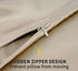 ZIMASILK 100% Pure Mulberry Silk Pillowcase, 600 Thread Count, Premium Grade 6A Silk, Taupe, 1pc (Queen 20''x30'')