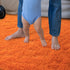 Super Fluffy Rug for Bedroom, 4x6 Feet Modern Shag Orange Area Rugs, Soft Plush Carpet for Kids and Teens