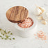 Berard White Concrete Salt Keeper with Olive Wood Lid