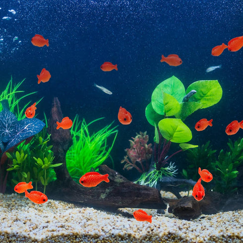 Yookeer Small Resin Red Goldfish Mini Figurines, 36 Pieces for Garden Accessories and DIY Crafts