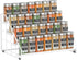 4 (White-1Pcs) Spice Rack Organizer for Cabinet, Tiered Spice Rack Organizer, Tiered Adjustable Spice Shelf for Kitchen