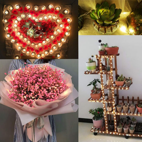 24 Packs 10.2FT 30LEDs Fairy Lights Battery Operated LED String Light Waterproof Copper Wire Firefly Light Mini Starry