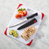 Farberware Nonslip Plastic Cutting Board, 11-Inch by 14-Inch, White/Red