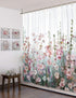 SUMGAR 72 x 72 inch Colorful Flowers Shower Curtain Set with Hooks - Pink Floral Romantic Wildflower Plants