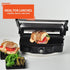 IMUSA Stainless Steel Electric Panini Press with Adjustable Temperature Settings, 1200W