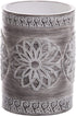 BINO Kitchen Utensil Holder for Countertop, Grey Sunflower Utensil Caddy, Crock for Cooking Utensils