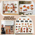 25 Pcs Thanksgiving Refrigerator Magnets, Fall Gnomes Pumpkin Maple Decoration for Home Decor (Pumpkin)