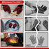 Red BBQ Gloves, 1472°F Heat Resistant, 13.4-Inch Non-Slip Silicone Kitchen Safety Gloves for Cooking and Grilling