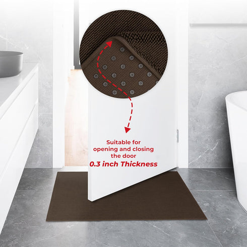 17 24 100% American Soft Linen Bath Rug, in in Cotton Bath Mats Rugs for Bathroom, Slip Reducer Washable Shaggy Form