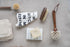 Dark Brown Beech Wood Dish Brush with Leather Strap