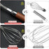 Whisk for Cooking, Stainless Steel Wire Wooden Handle Kitchen Hand Whisk for Blending, Beating, Stirring