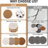 8 Set OIAHOMY Pcs Coasters with Holder for Beer, Coffee, Woven Cotton Coaster for Table Decor for Kitchen, Bar, Dining
