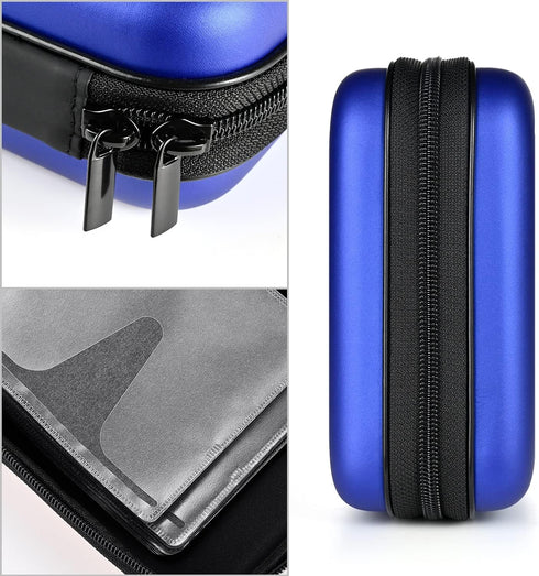 alavisxf xx CD Case, 48 Capacity EVA Protective Blu-ray DVD Case Holder, Portable Zipper Disc Storage Organizer Bag