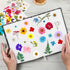 153 Pcs Dried Pressed Flowers for Crafts, Real Wildflowers and Dry Leaves with Tweezer for Jewelry, Candle, Soap Making