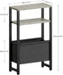 3 LET503Q Narrow Side Table, Slim End Table with Magazine Rack, Bedside Table for Small Spaces, Tier Sofa Couch Table