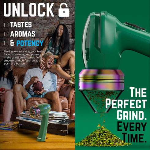 Mamba Original V2 1g Green Electric Portable Herb Grinder, USB Powered Kitchen Mill for Grinding