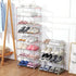 Closet (3-Tier, Small Shoe Rack, Narrow Stackable Shoe Shelf Organizer for Entryway, Doorway and Bedroom Green)