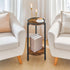 28.7" BF167BZ01 HOOBRO Small Round Side Table, H Tall Coffee Drink Table for Sofa Couch Corner, Small Circle End Table