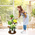 3 GEEBOBO Tier Plant Stand Indoor, Metal Wood Plant Stands For Indoor Plants Multiple, Corner Tiered Flower Plants