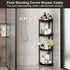 Orimade Rustproof 4 Tier Floor Standing Corner Shower Caddy Organizer - Plastic Metal Splicing Shelf Rack for Bathroom