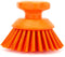 SPARTA 42395EC24 Orange Plastic Scrubber Brush, 5 x 5 x 4 Inches Round Dish Scrub Brush for Kitchen & Bathroom