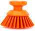 SPARTA 42395EC24 Orange Plastic Scrubber Brush, 5 x 5 x 4 Inches Round Dish Scrub Brush for Kitchen & Bathroom