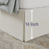 Lux Hotel Tailored Bed Skirt, Classic 14" Drop Length Pleated Styling, Full, Ivory