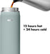 OXO 40 oz Insulated Water Bottle with Handled Lid, Slate
