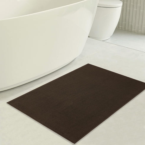 17 24 100% American Soft Linen Bath Rug, in in Cotton Bath Mats Rugs for Bathroom, Slip Reducer Washable Shaggy Form