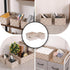 Drawer Organizer Bins Woven Storage Stackable Box Set of 6 for Organizing Drawers Shelves Cabinets (Beige)