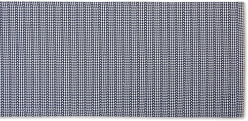 DII Farmhouse Gingham Checked Tabletop Collection, Table Runner, 14x108, French Blue