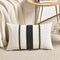 Fancy Homi Set of 1 Boho Black Long Lumbar Decorative Throw Pillow Cover 12x24