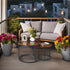 F2C Set 2 Nesting Coffee Table Modern End Table of for Living Room Balcony Office, Round Wood Accent Side Coffee Tables