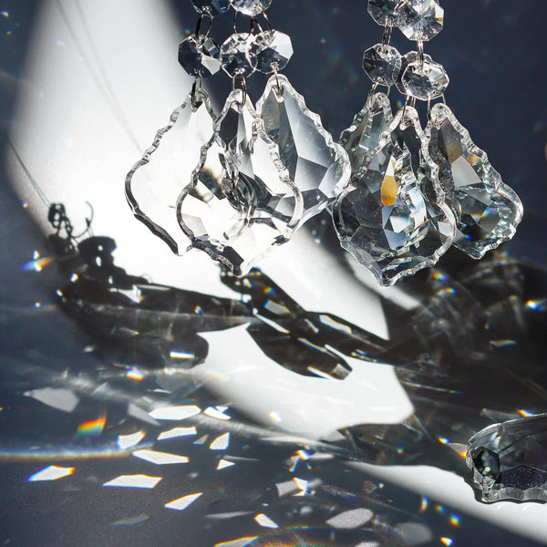 Pack of 20 Clear Crystal Maple Leaf Chandelier Prisms Suncatcher Pendants Hanging