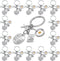 PHAETON 20PCS Kitchen Home Cooking Key Ring, Small Charm Chef Keychain Baking Accessories for Kitchen Lovers